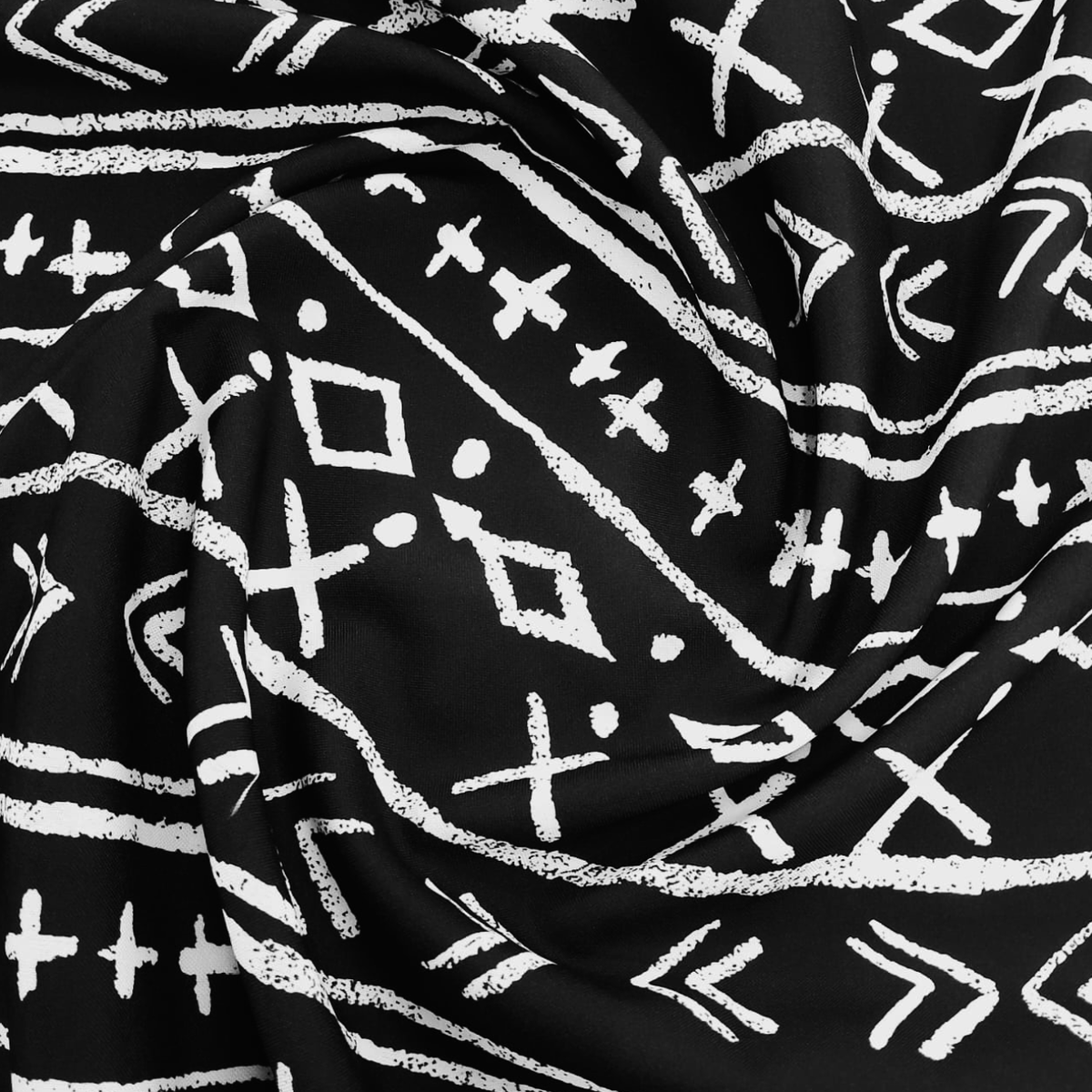 National Fabrics Printed Mini Matt Fabric Printed Mini Matt African Bogolan 140 cm