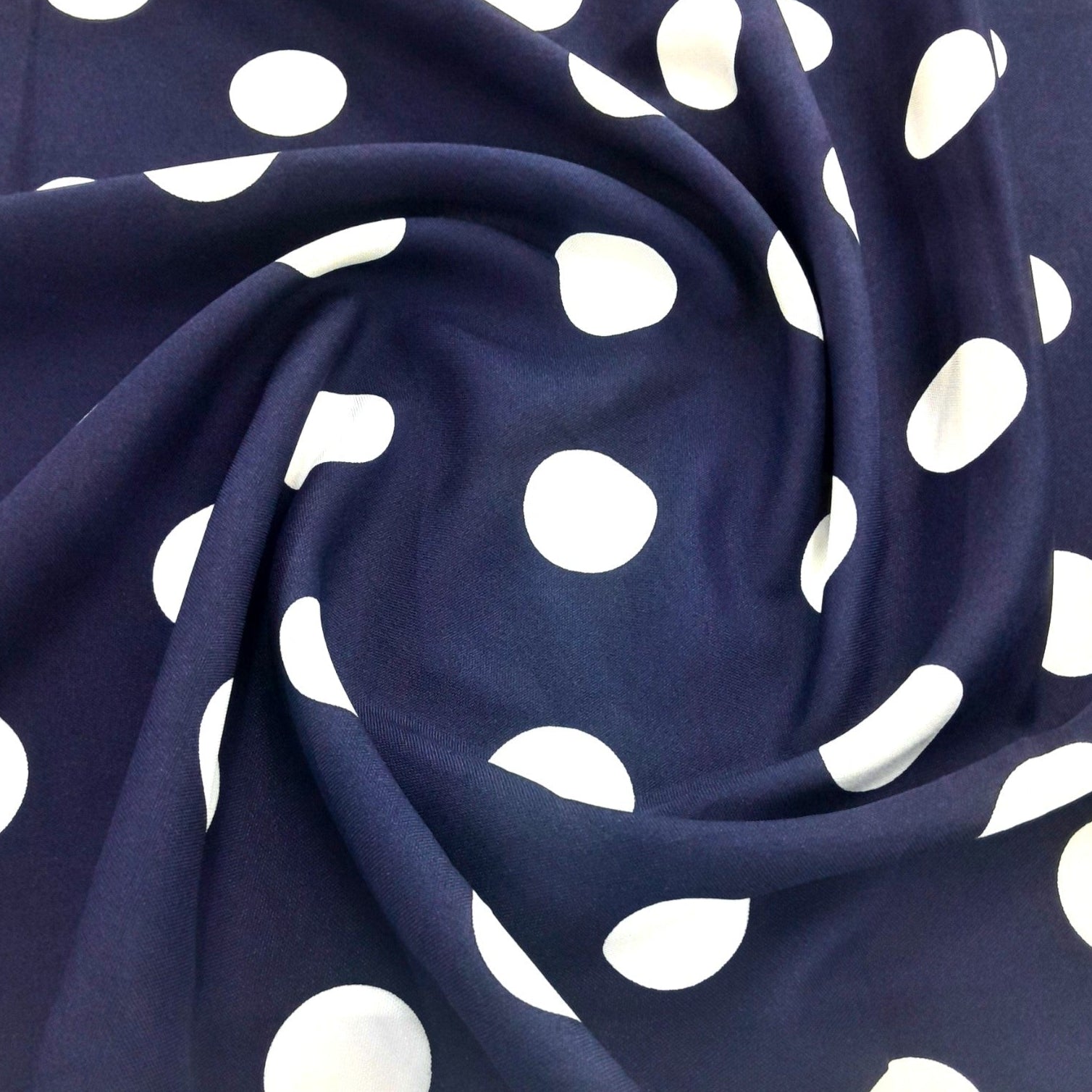 MH JOOSUB Mini Matt Navy Printed Mini Matt Polka Dots D#9 140 cm
