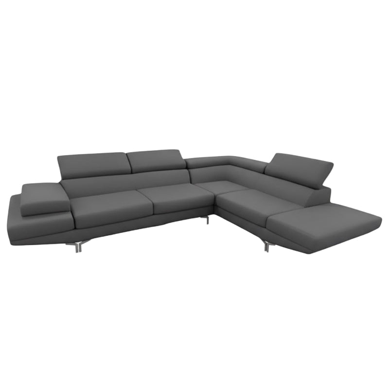 NAZ Decor Corner Lounge Suite Grey LHF Lorenzo L Shape Lounge Suite (Dark Grey)