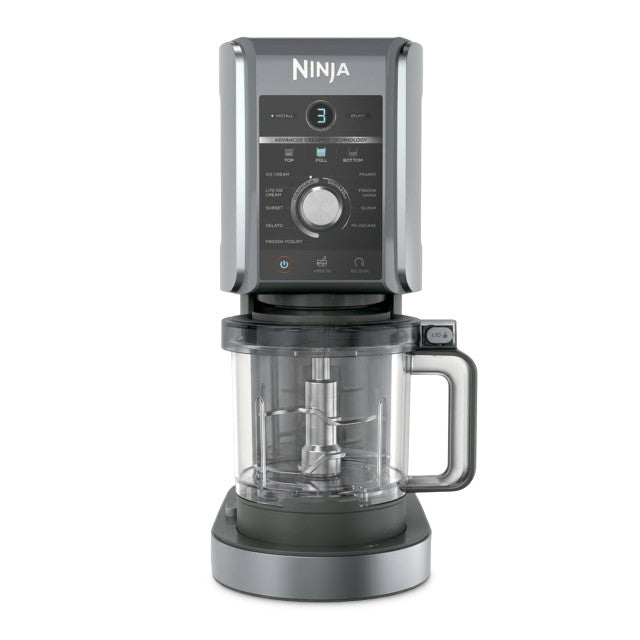 Ninja Creami Deluxe 10-in-1 Ice Cream and Iced Drink Maker Black & Silver NC502EU