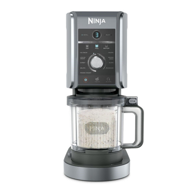 Ninja Creami Deluxe 10-in-1 Ice Cream and Iced Drink Maker Black & Silver NC502EU