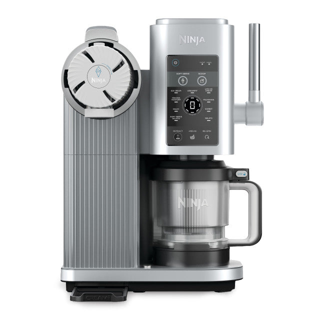 Ninja Creami 13-in-1 Scoop & Swirl Soft Serve and Ice Cream Maker Platinum Silver NC701EU