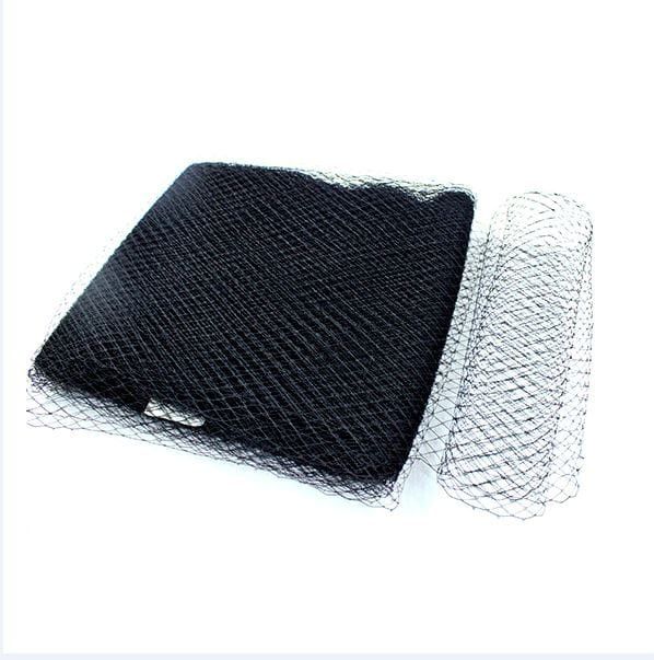 NET FABRIC Habby Net Fascinator Black