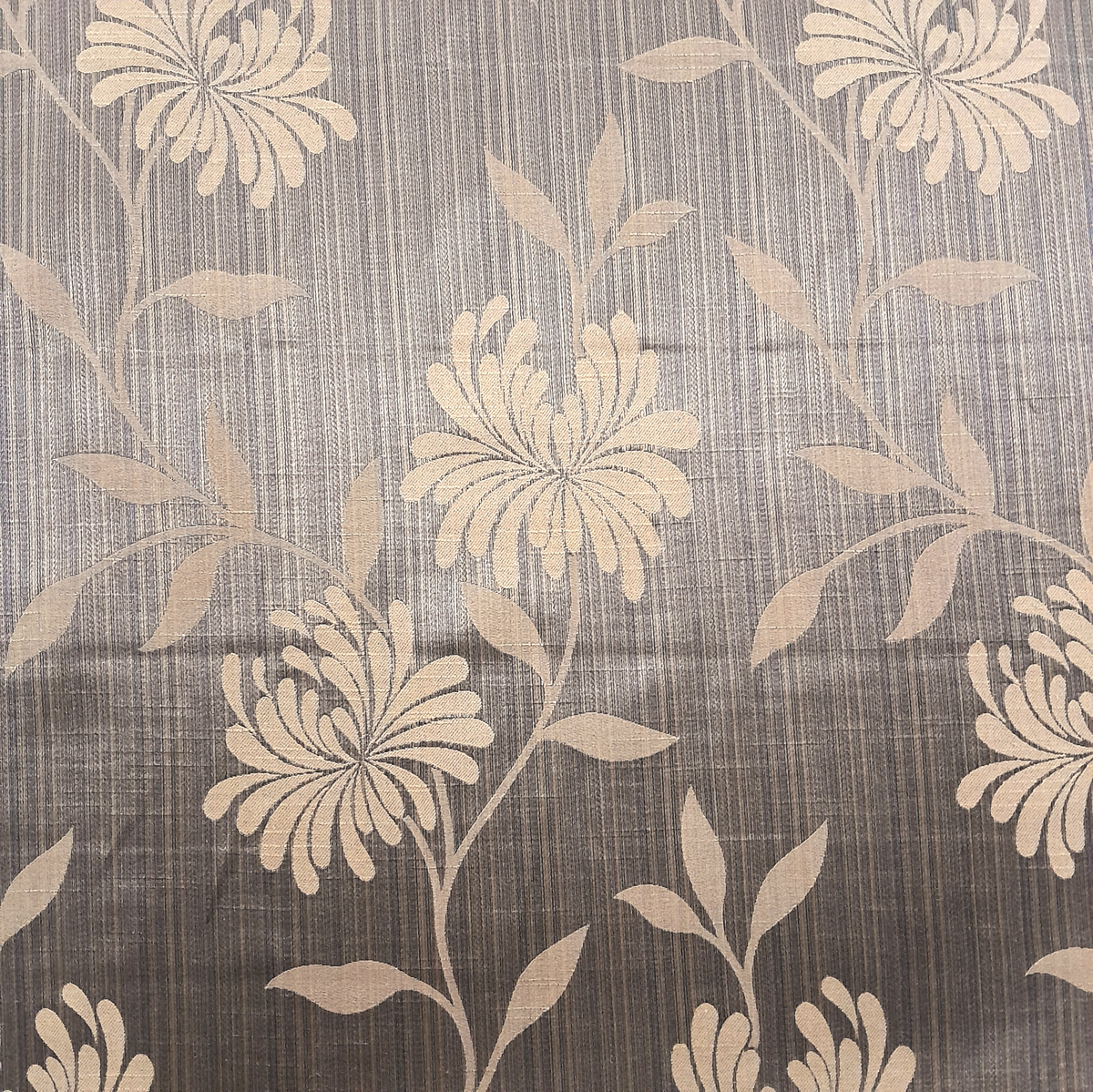 Nettex Curtaining Fabric Nettex Special Clearance Curtain Floral Brown 140 cm