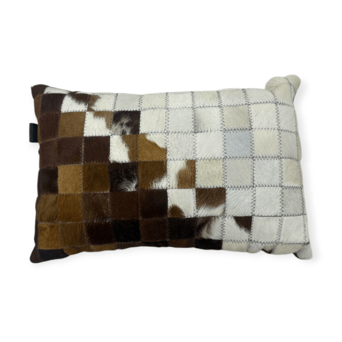 NGUNI scatter cushion Nguni Block Natural Skin Cushion 33 x 50cm Brown