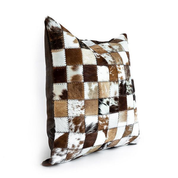 Nguni Block Natural Skin Cushion 50 x 50cm Brown