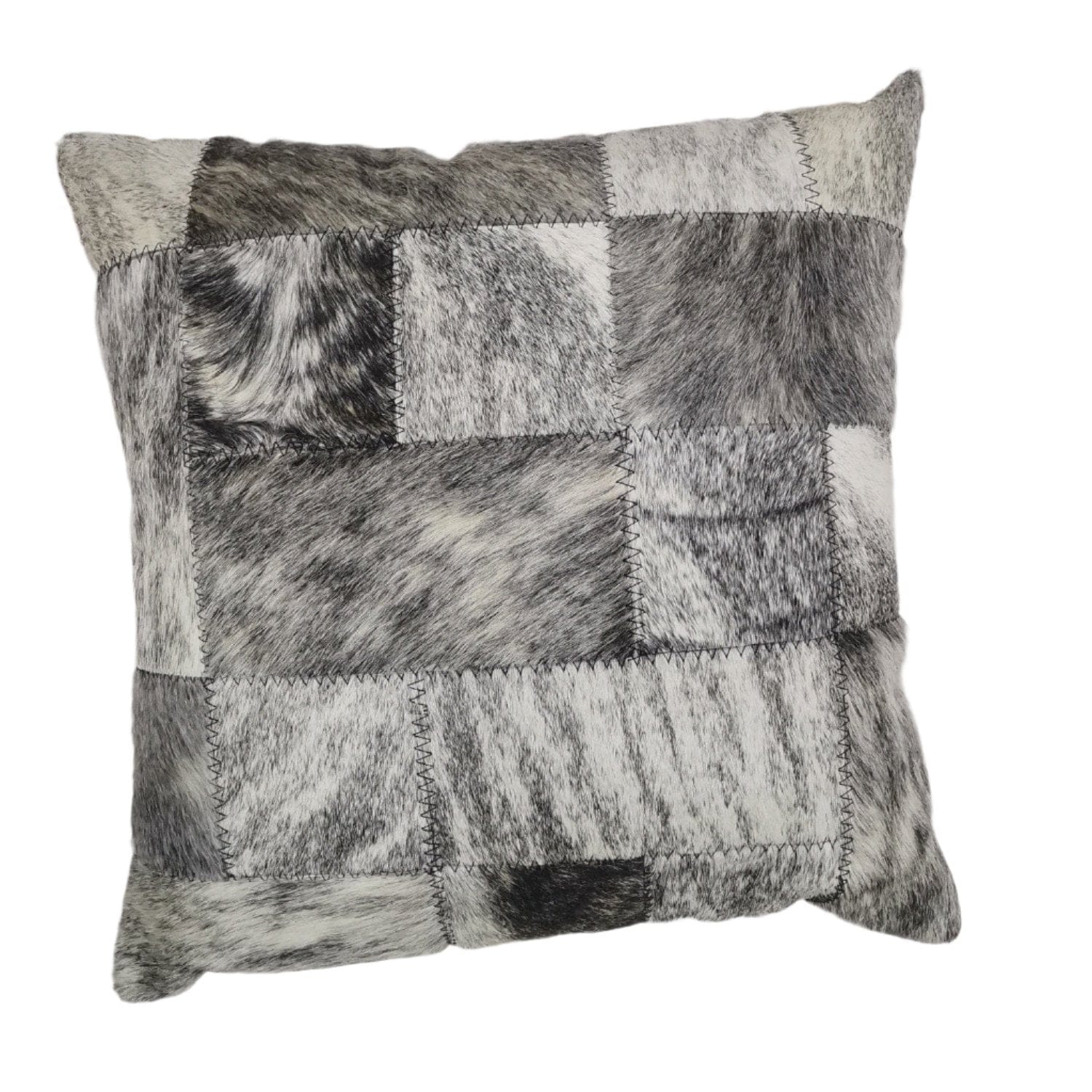 NGUNI scatter cushion Nguni Block Natural Skin Scatter Cushion 50 x 50 Grey (7808413270105)