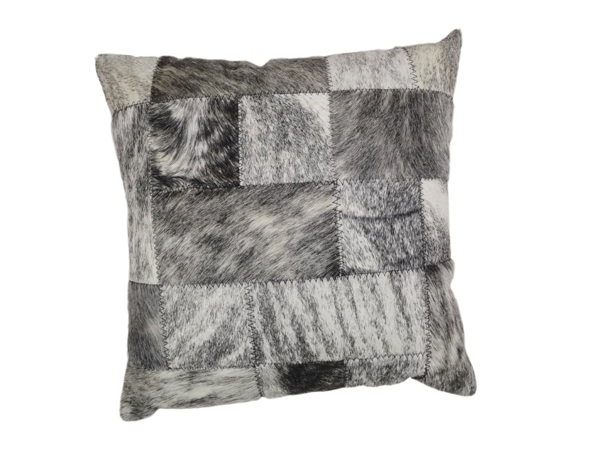 NGUNI scatter cushion Nguni Block Natural Skin Scatter Cushion 50 x 50 Grey (7808413270105)