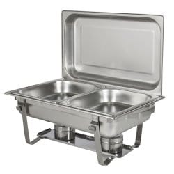 NICE ONE chafing dish Leopard Stainless Steel Double Tray Chafing Dish 16L (7462481461337)