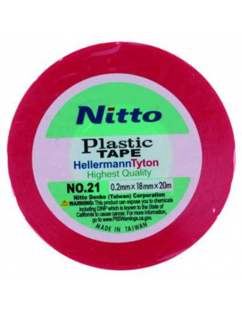Nitto insulation tape Nitto 20 m Plastic Insulation Tape Red TN20R (7885090357337)
