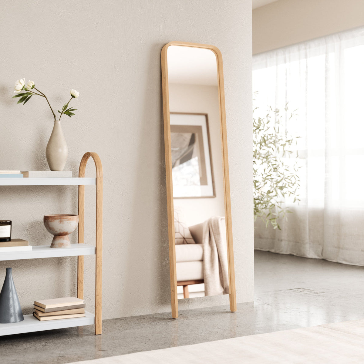 Umbra Bellwood Leaning Mirror 62 x 15.5 x 2 Natural UMB1023037390.