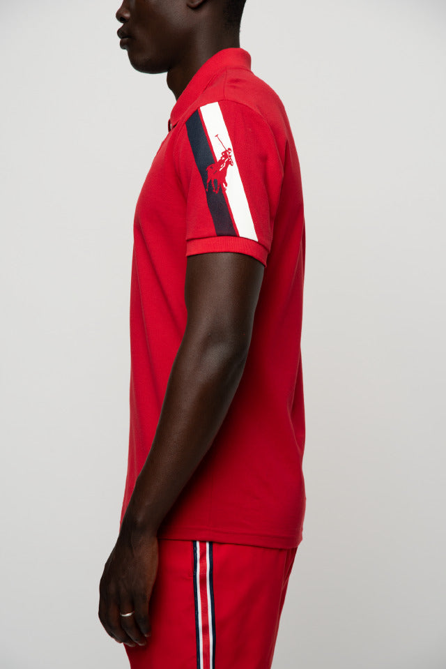 Polo Active Sleeve Pony Short Sleeve Golfer Red