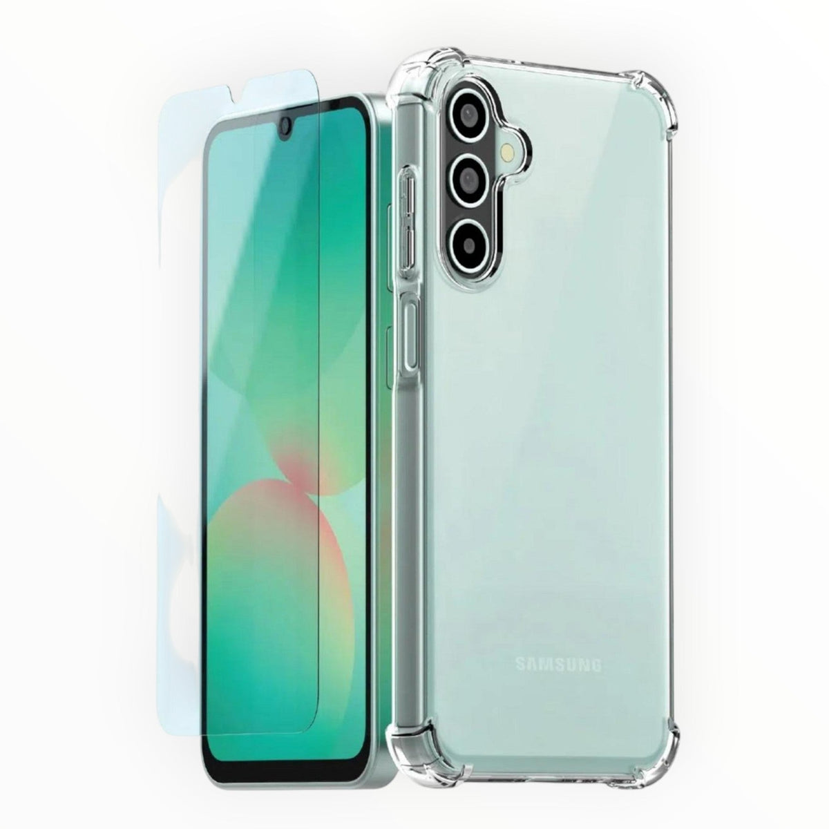 Samsung Galaxy A37 2In1 Clear Cover Tempered Glass Kit.