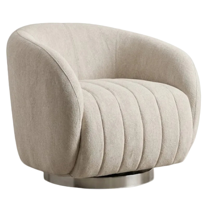 Sassy Fluted Swivel Chair Sandor Dove.