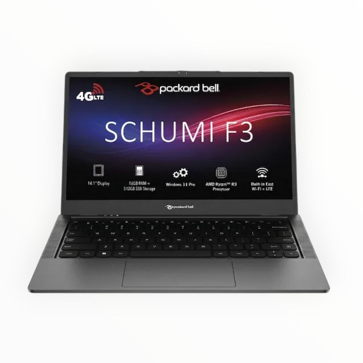 Packard Bell Schumi LTE 14.1" AMD Ryzen™ 3 16GB RAM 512GB SSD Laptop.