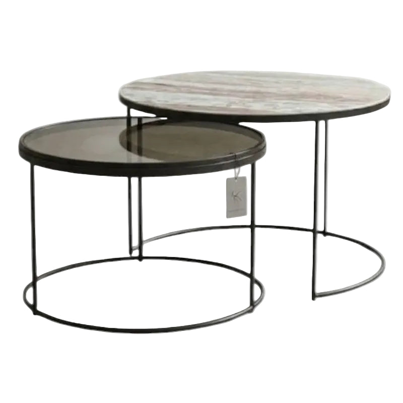 Sofia Coffee Table Glass Top & Marble Top.