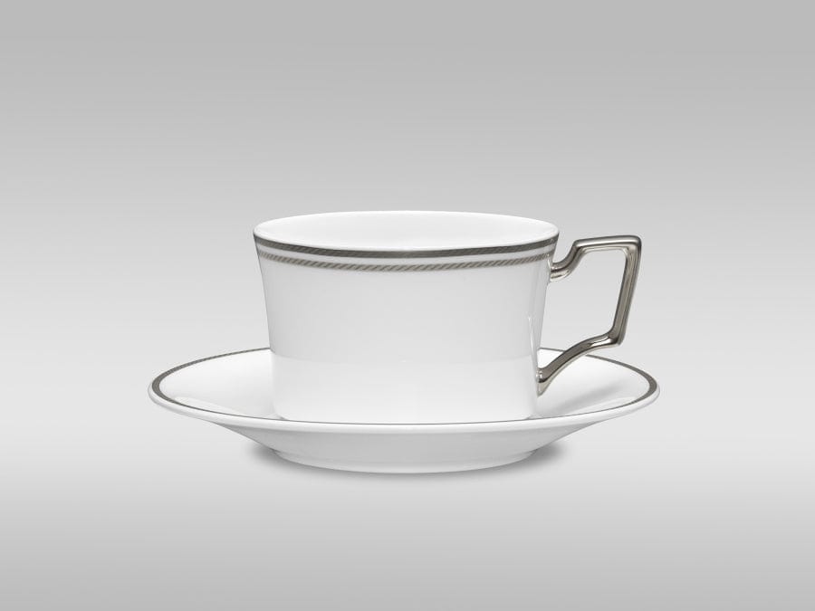 Noritake Cup & Saucer Noritake Aidan Platinum Cup & Saucer 240ml AID033