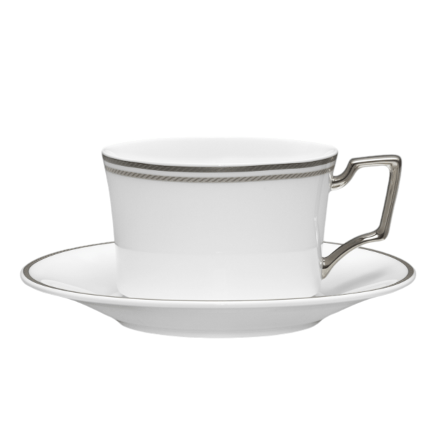 Noritake Cup & Saucer Noritake Aidan Platinum Cup & Saucer 240ml AID033