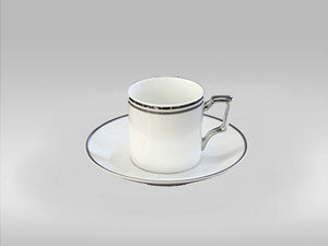 Noritake Cup & Saucer Noritake Aidan Platinum Espresso Cup & Saucer 90ml AID051