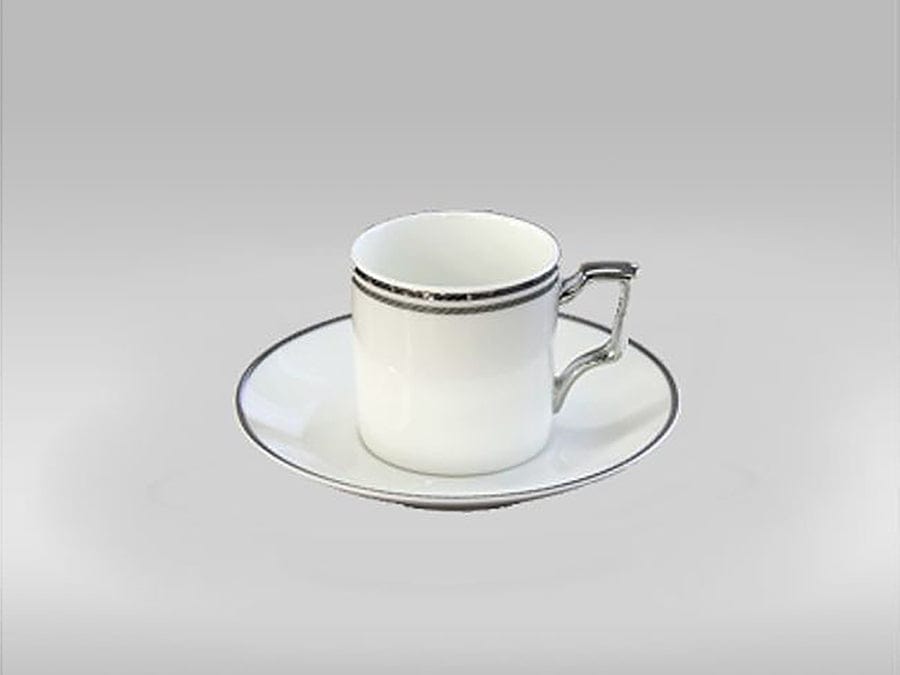Noritake Cup & Saucer Noritake Aidan Platinum Espresso Cup & Saucer 90ml AID051