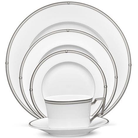 Noritake Dinner Plate Noritake Aidan Platinum Dinner Set 36 Piece AID100 (7792404496473)