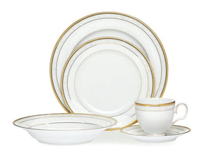 Noritake Dinner Plate Noritake Hampshire Gold Rim Soup Plate 22.6cm HAMPG008 (7792276242521)