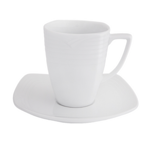 Noritake MUG Noritake Arctic White Square Tall Cup & Saucer 220ml ARCT233 (7313539072089)