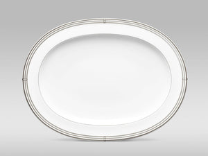 Noritake Serving Platter Noritake Aidan Platinum Platter Oval 36.5cm AID022