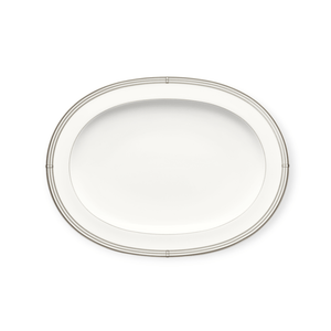 Noritake Serving Platter Noritake Aidan Platinum Platter Oval 36.5cm AID022