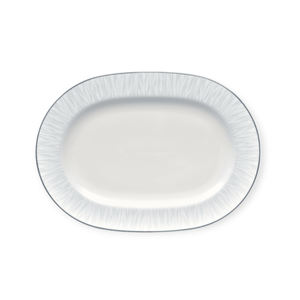 Noritake Serving Platter Noritake Glacier Platinum Oval Platter 35cm GLAC021