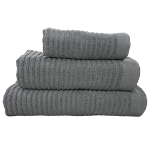 NORTEX TOWEL Hand Towel  50 x 90 Nortex Horizontal Stripe Towel Graphite 420GSM (7755484069977)