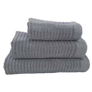 NORTEX TOWEL Nortex Horizontal Stripe Towel Graphite 420GSM (7755484069977)