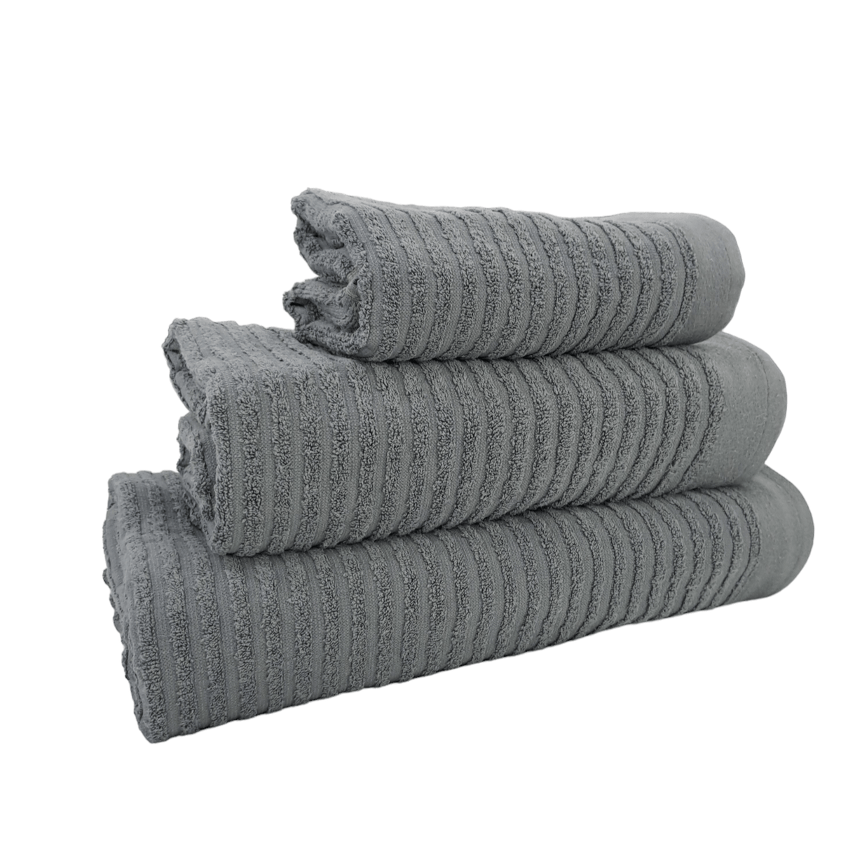 NORTEX TOWEL Nortex Horizontal Stripe Towel Graphite 420GSM (7755484069977)