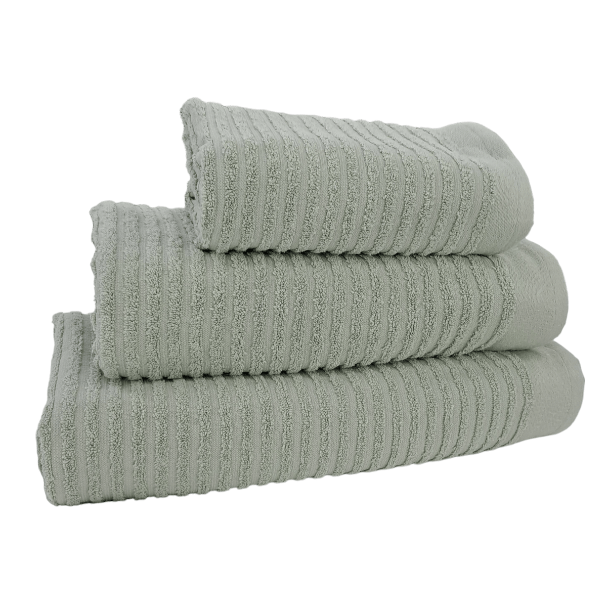 NORTEX TOWEL Nortex Horizontal Stripe Towel Green 420GSM (7755468898393)