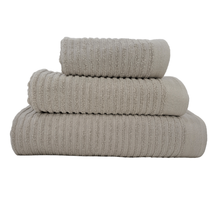 NORTEX TOWEL Nortex Horizontal Stripe Towel Stone 420GSM (7755476271193)