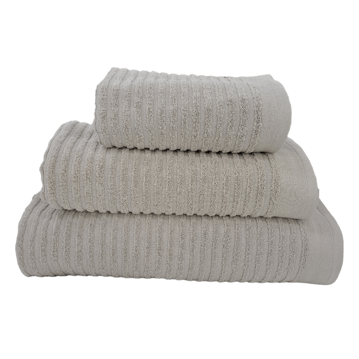 NORTEX TOWEL Nortex Horizontal Stripe Towel Stone 420GSM (7755476271193)