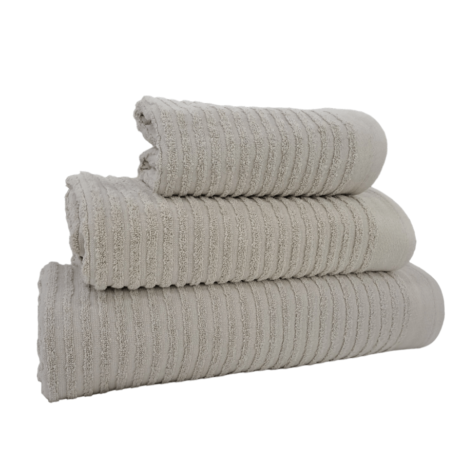 NORTEX TOWEL Nortex Horizontal Stripe Towel Stone 420GSM (7755476271193)