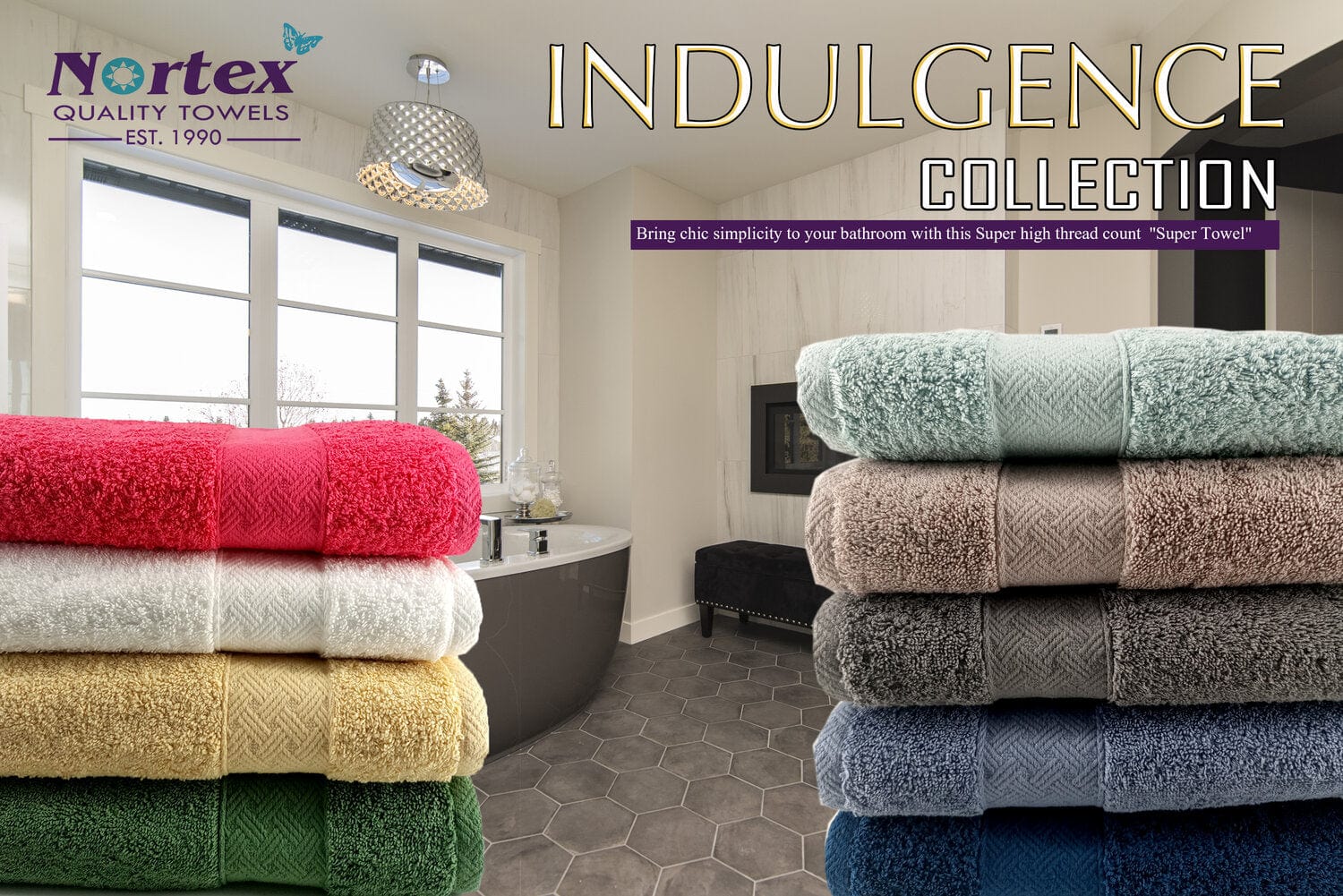 NORTEX TOWEL Nortex Indulgence Towels Duck Egg Ether 630gsm (7513159467097)