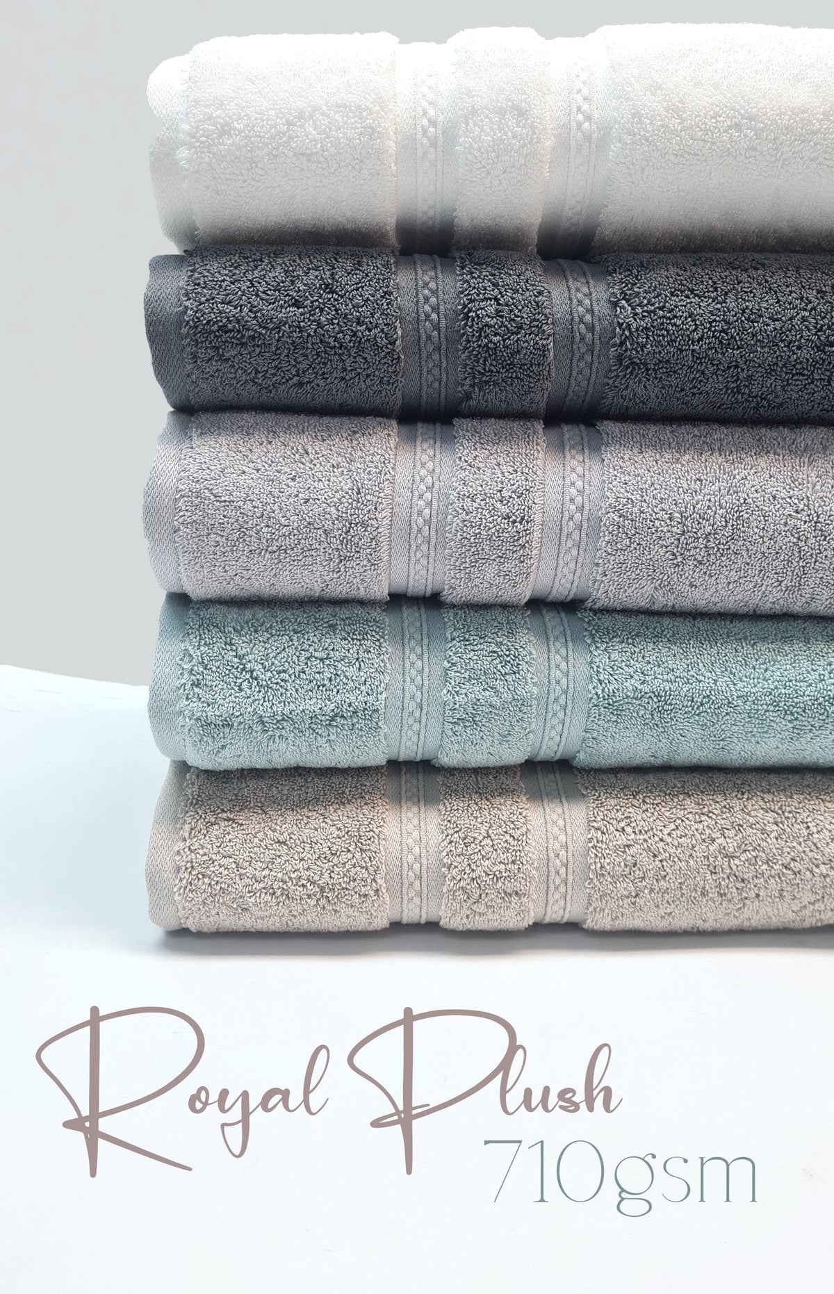 NORTEX TOWEL Nortex Royal Plush Towel White 710gsm (7896473075801)