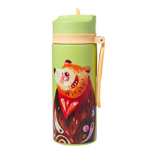 Maxwell & Williams Pete Cromer Woodland Creatures Double Wall Insulated Bottle 500ML Brown Bear NT0221
