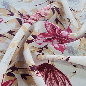 NYLON RAYON Dress Fabrics Printed Nylon Rayon Fabric Cerise 150cm (7427931635801)