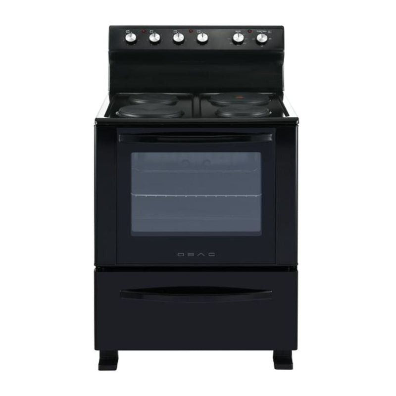 OBAC GAS/ELECTRIC STOVE OBAC Black 50cm Free Standing Electric Stove OB560RC