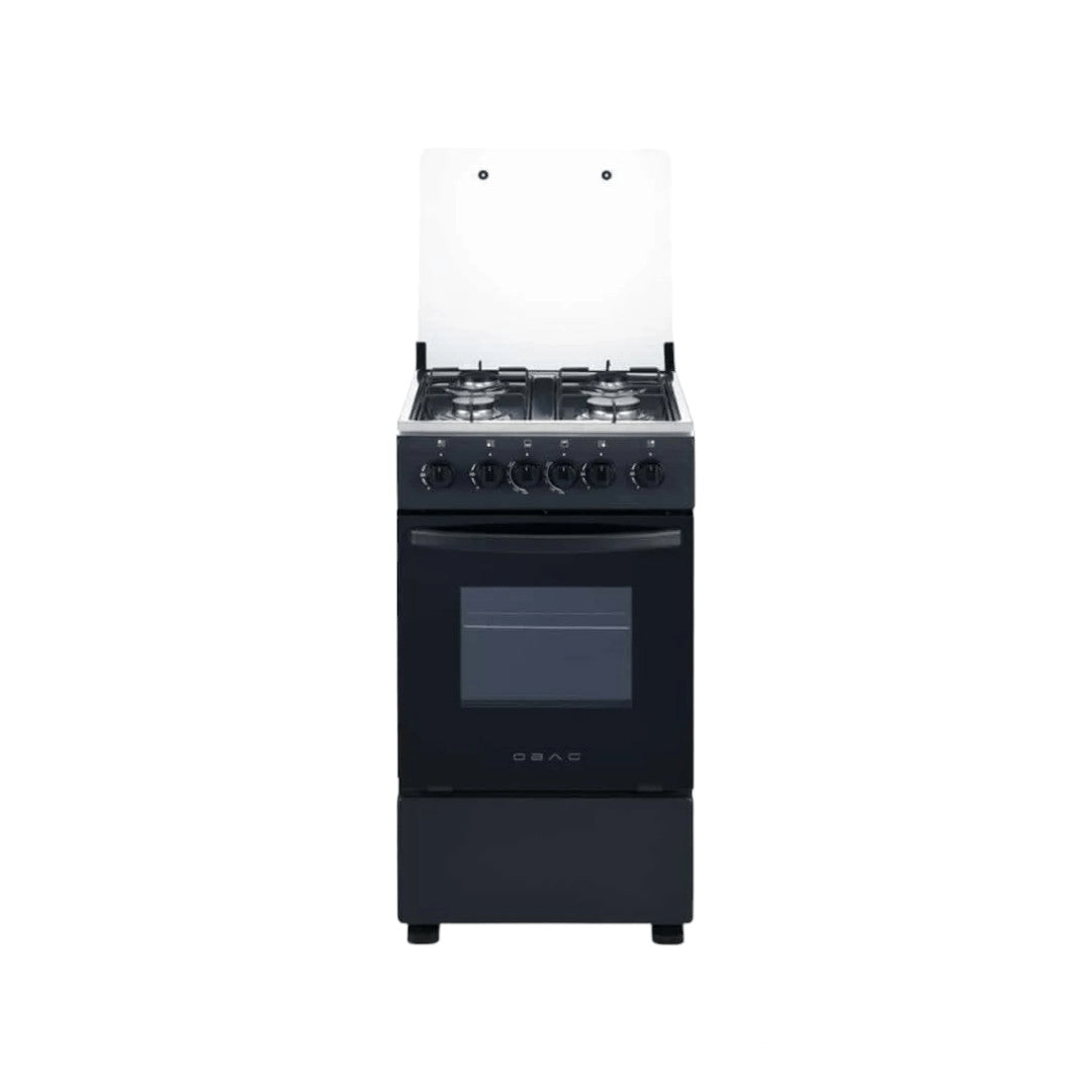 OBAC Gas Stove Obac 50cm Black 4 Burner Gas Stove OB500G/S (7665599250521)