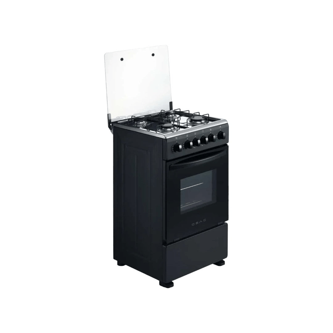 OBAC Gas Stove Obac 50cm Black 4 Burner Gas Stove OB500G/S (7665599250521)