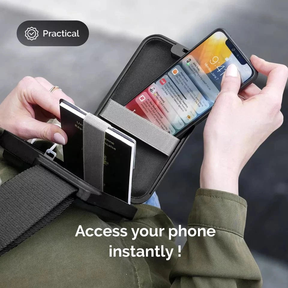 Ogon Cross Body Ogon Phone Bag & Wallet The Practical And Stylish Aluminum Sling Crossbody Bp Black