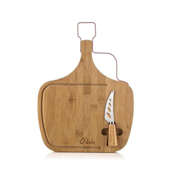 Olala Cutting Board O'lala 28cm Bamboo Cheese Board & Knife SK-9435 (7802560086105)