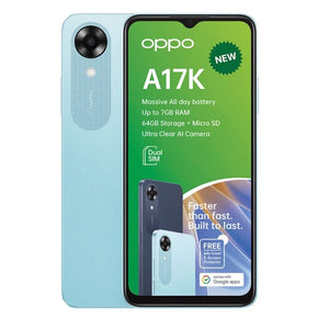 Oppo Smart Phones Oppo A17K 4G Dual Sim 64GB - Light Blue (7309408370777)