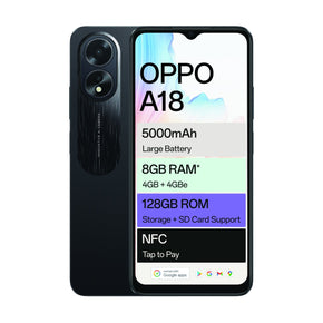 Oppo Smart Phones OPPO A18 128GB Dual SIM - Black (7680539689049)