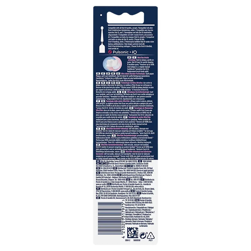 Oral-B iO Refill Replacement Brush Head 2 Pack Sensitive