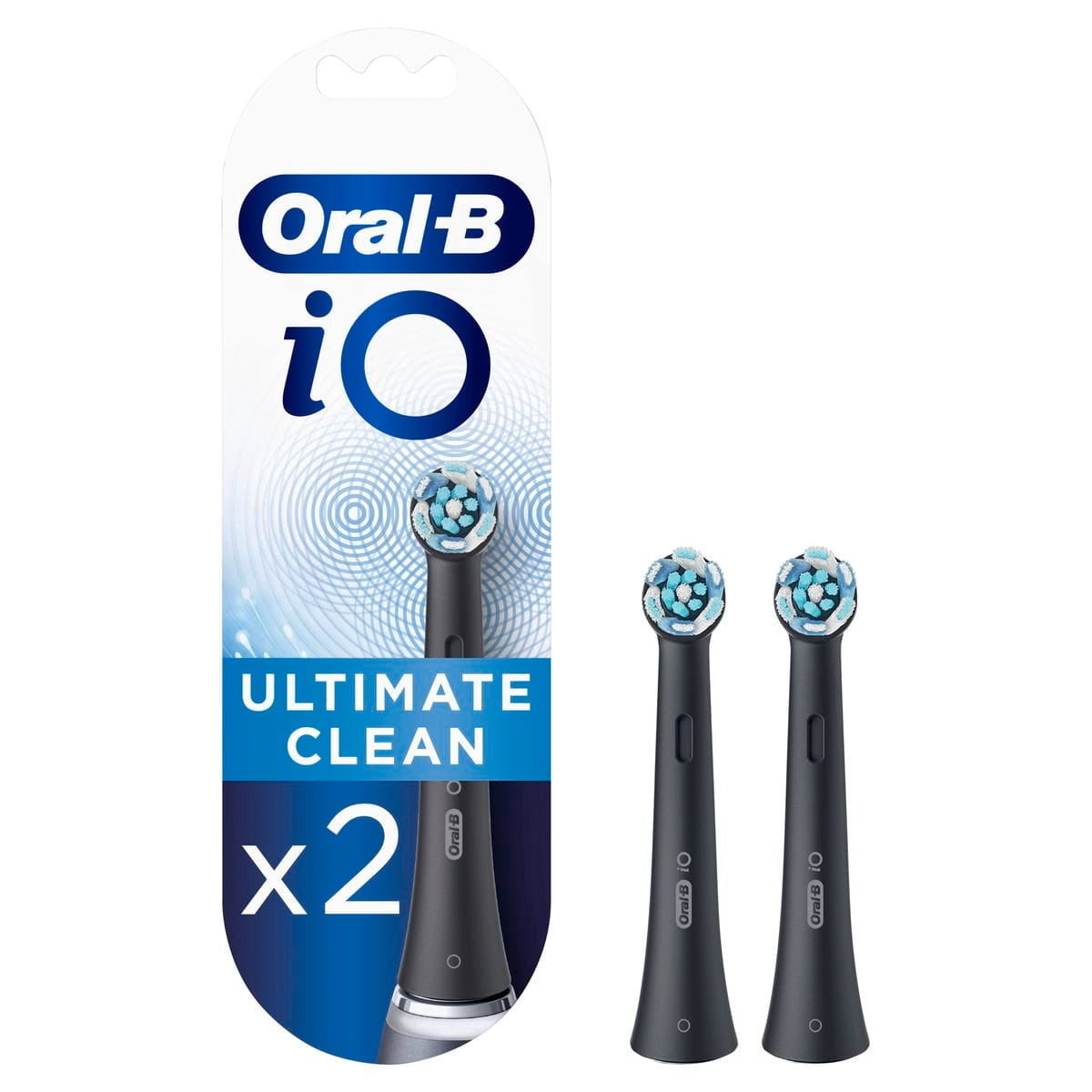 Oral-B iO Refill Replacement Brush Head 2 Pack Ultimate Clean Black
